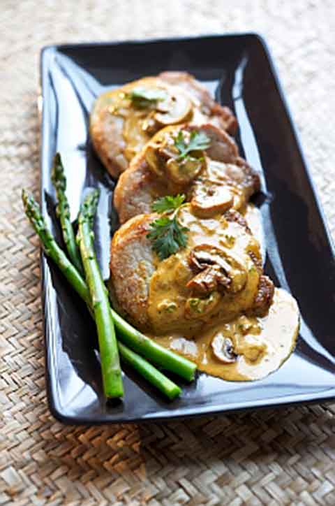Money's Curried Mushroom Chops