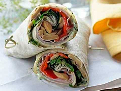 moneys mushroom ham wrap